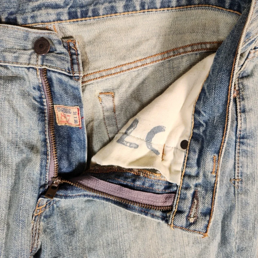 Polo Ralph Lauren Jeans Men's 33X26 (31X30) Blue 867 Classic Fit Denim‎ HEMMED - Picture 6 of 15